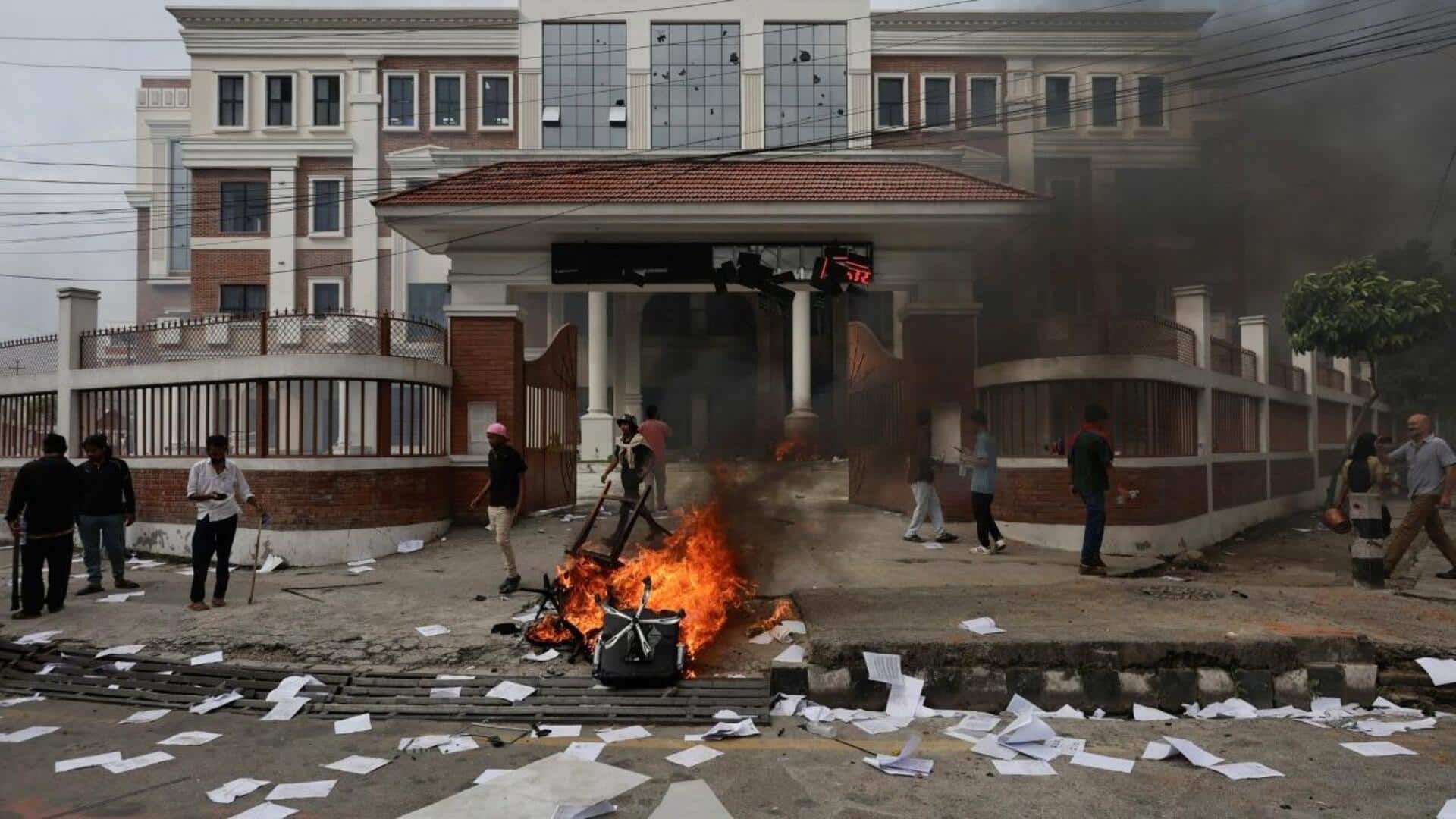 Ex-Nepal PM Jhalanath Khanal's wife killed amid protest arson