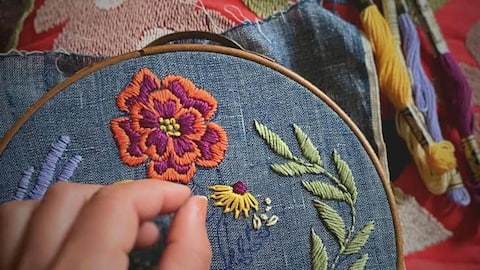 How to make wall art with fabric applique