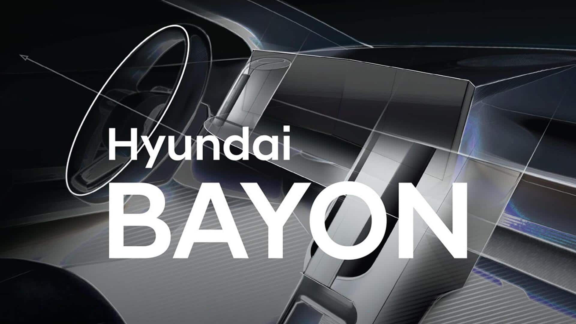 Hyundai teases Bayon SUV's design 
