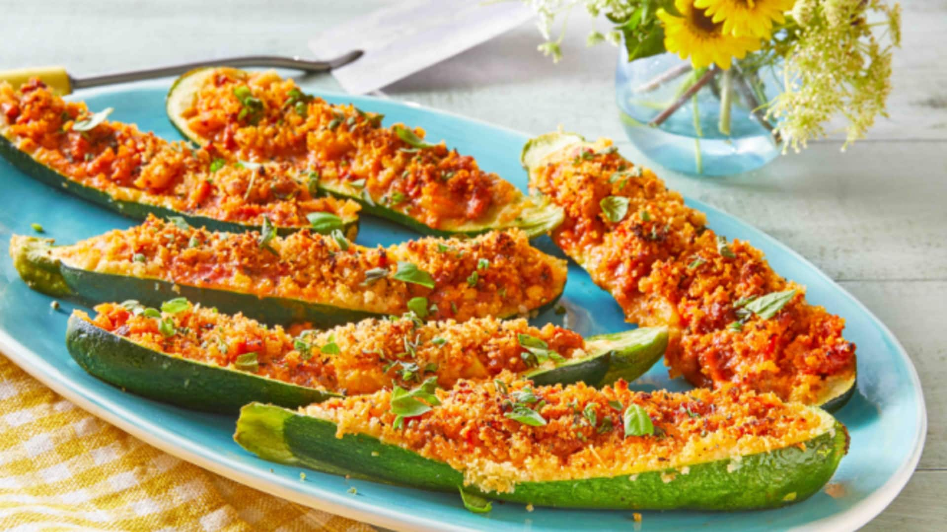 Try this French ratatouille stuffed zucchini recipe