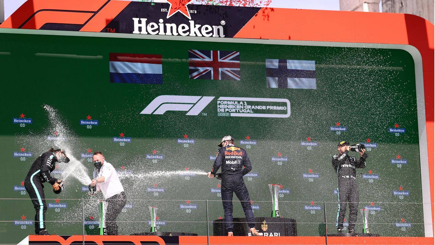 Hamilton leads Verstappen by eight points Hamilton leads Verstappen by eight points