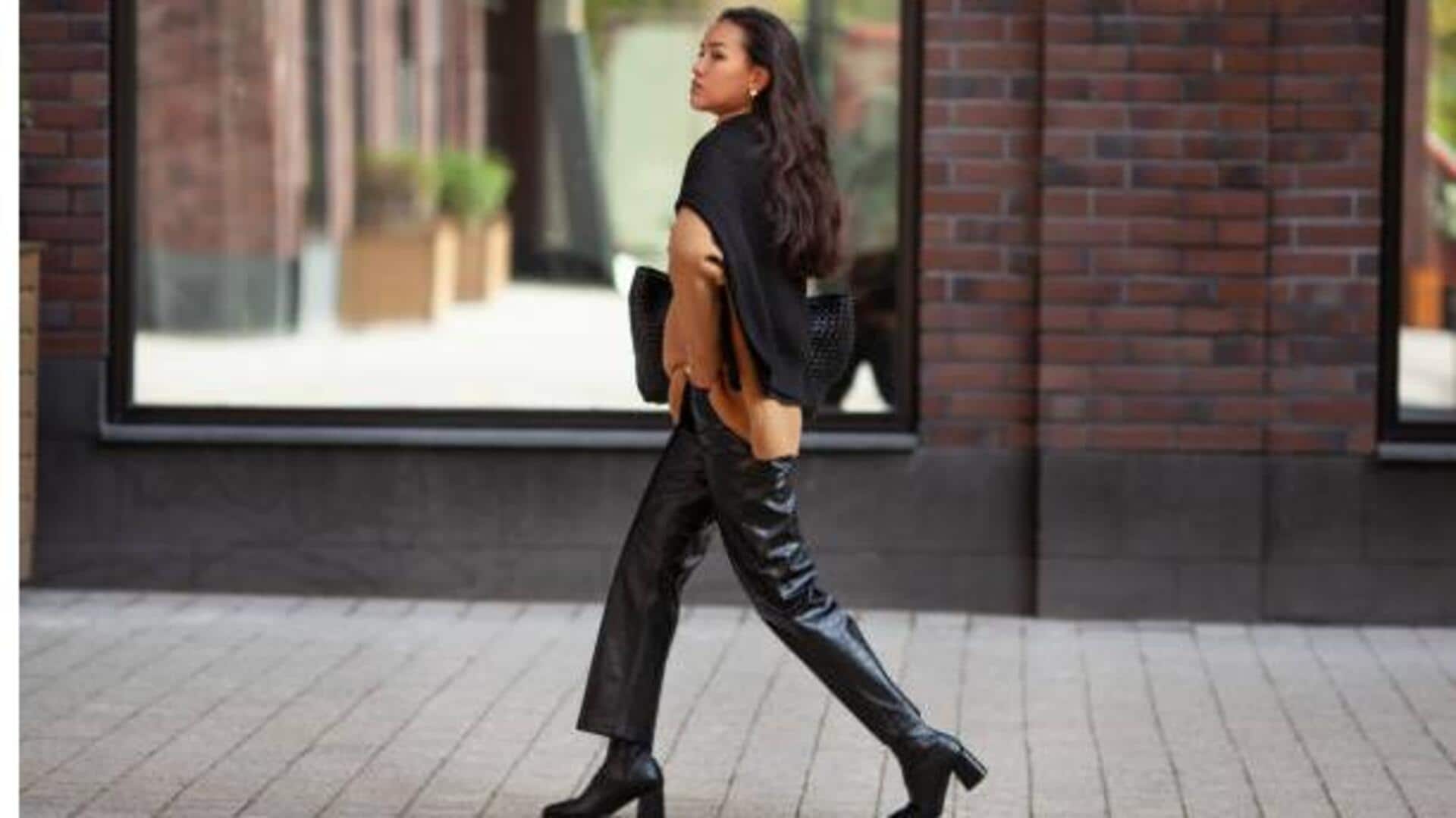 How to style faux leather trousers 