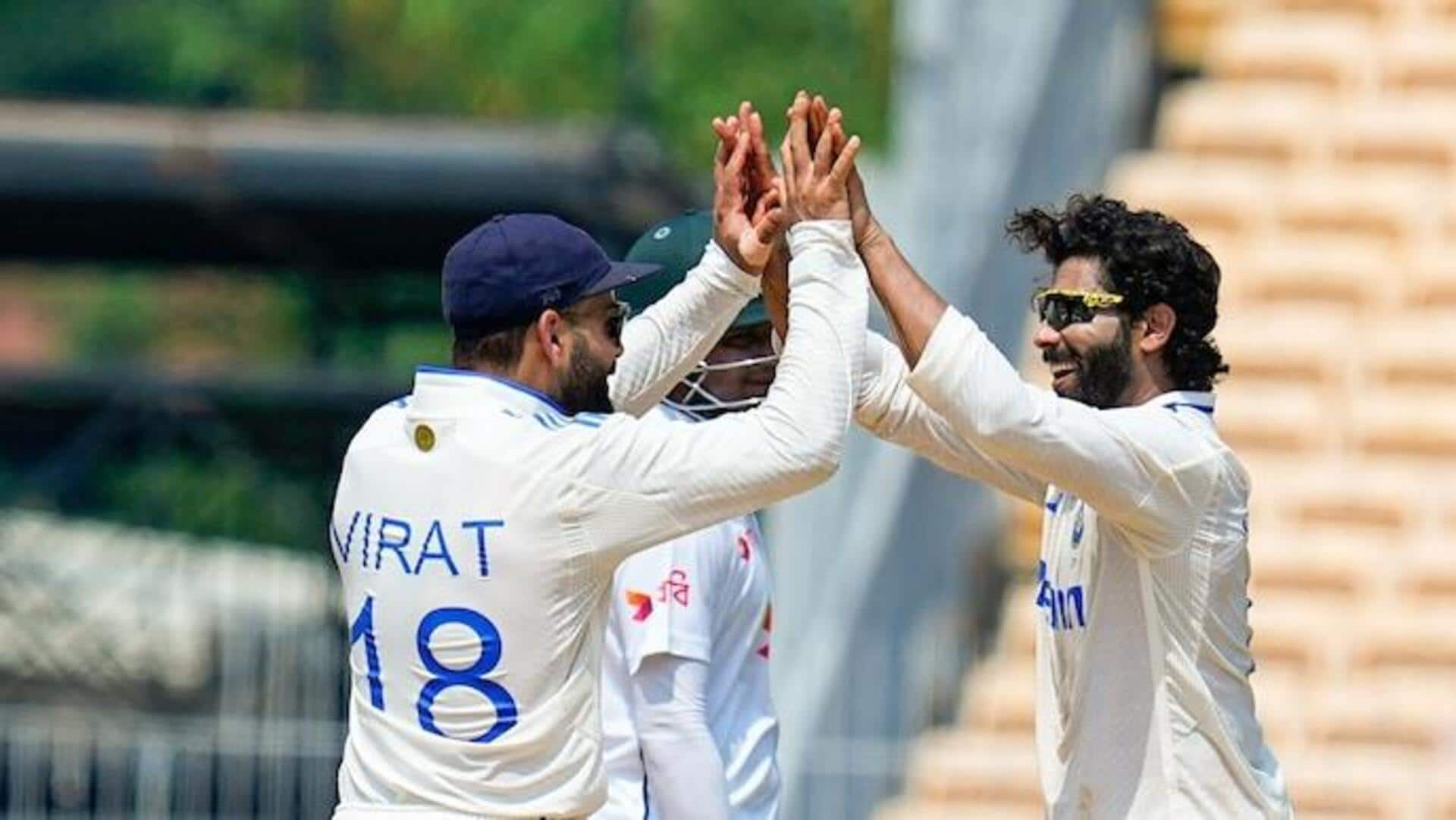 Ravindra Jadeja attains this double with 300th Test wicket