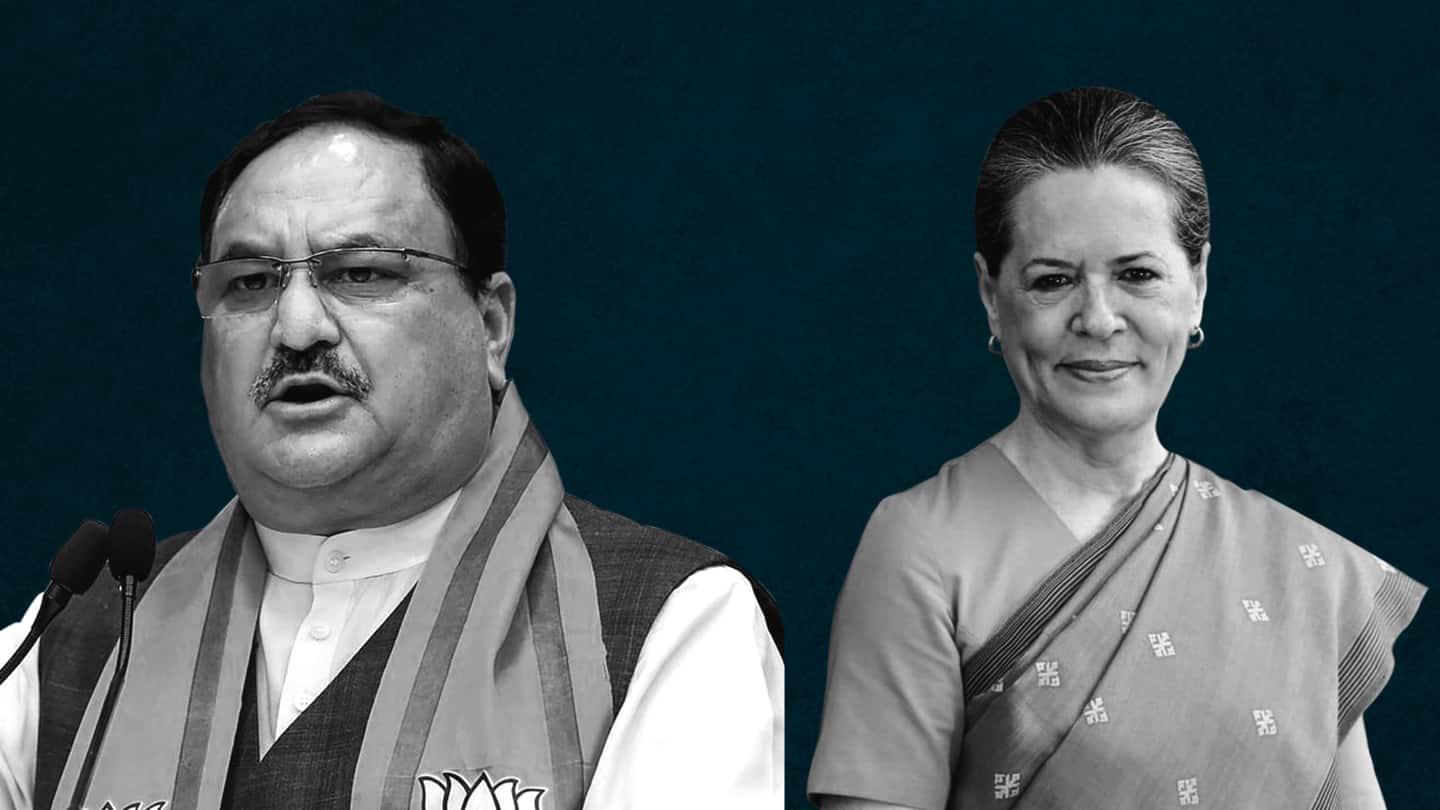 Nadda writes to Sonia Gandhi, slams the Congress over COVID-19