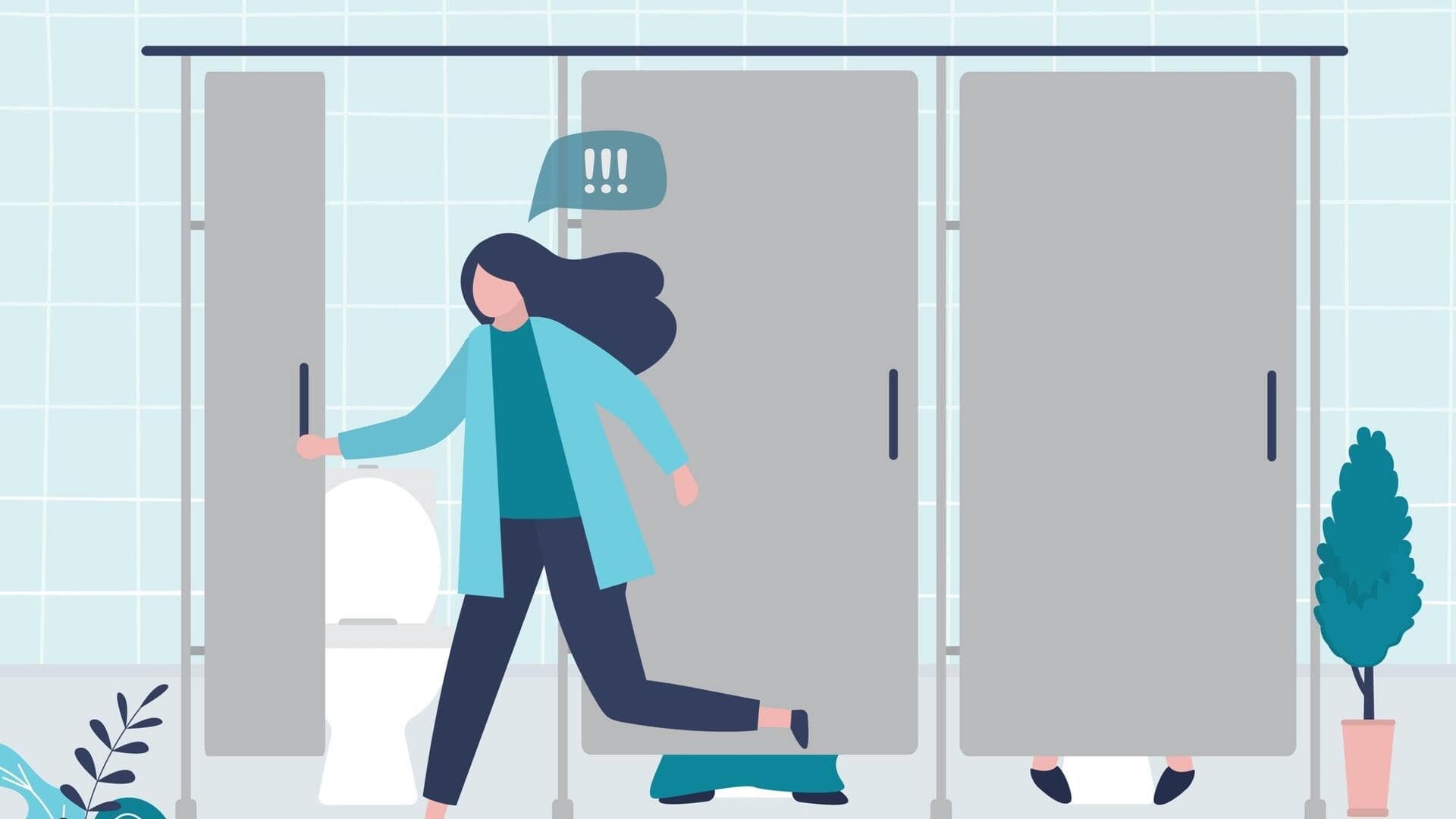 If using public restroom, follow these etiquette rules