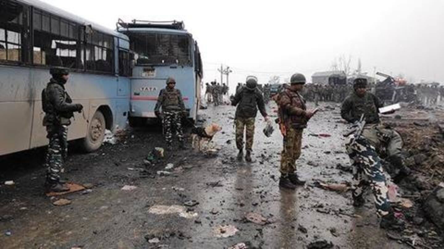 An SUV carrying 350kg of explosives had attacked the convoy An SUV carrying 350kg of explosives had attacked the convoy