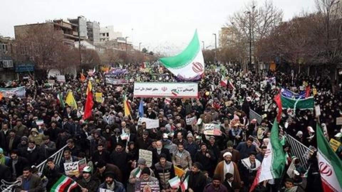 Chanting 'Death to America', Iran marks 1979 revolution's 40th anniversary