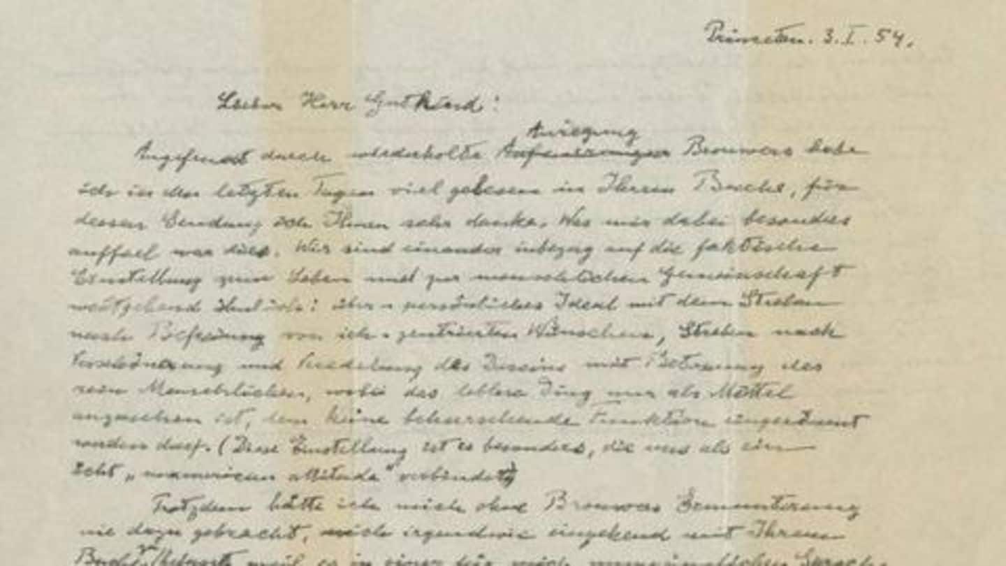 The letter, written in 1954, is an immortal document The letter, written in 1954, is an immortal document