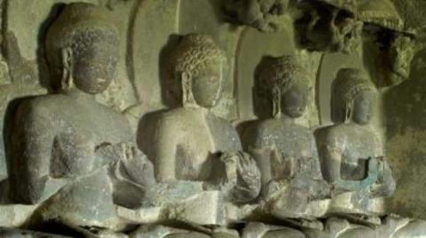 Sutar's career began with restoration work on the Elora Caves Sutar's career began with restoration work on the Elora Caves