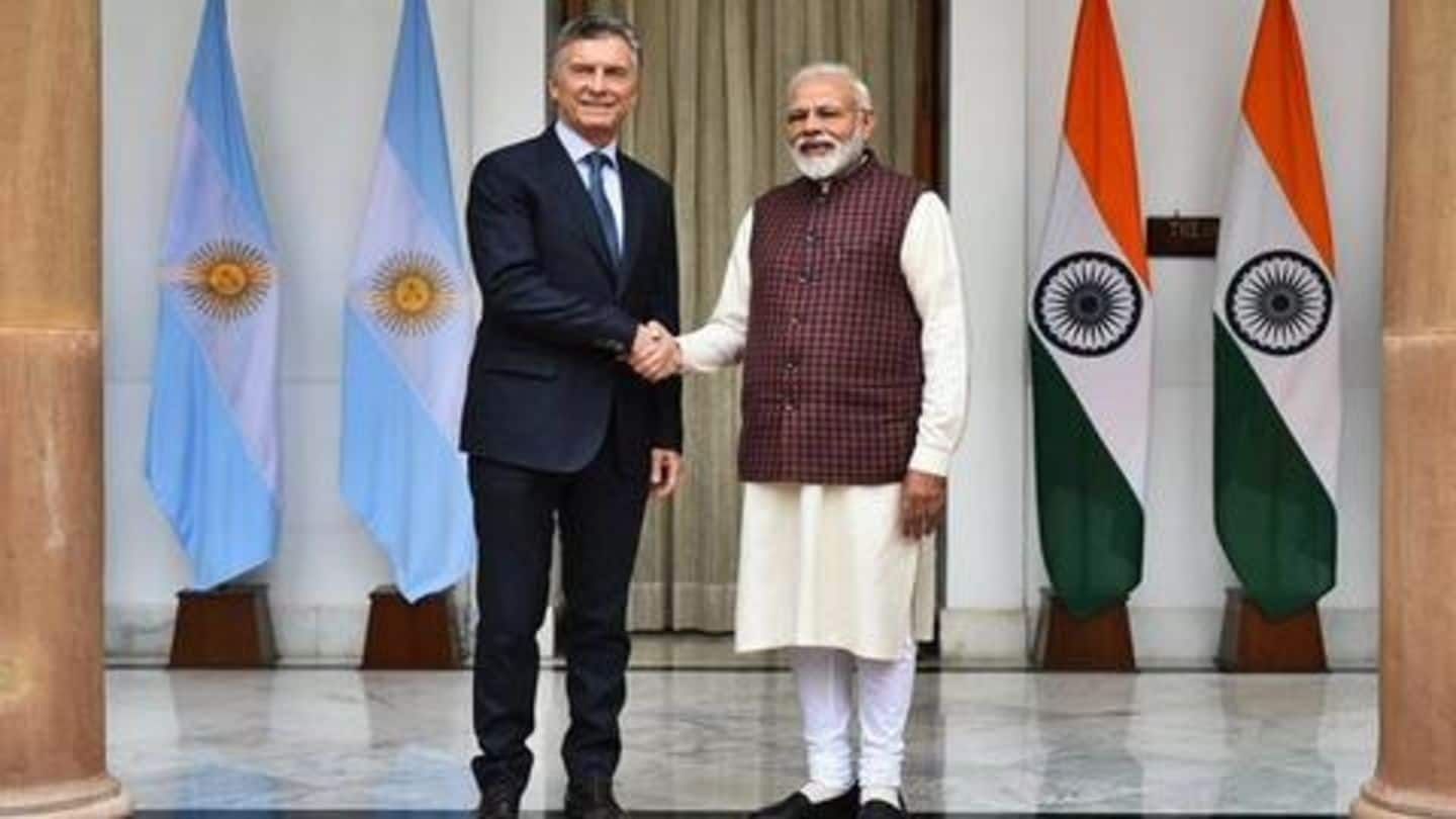 PM Modi holds bilateral talks with Argentine President Mauricio Macri