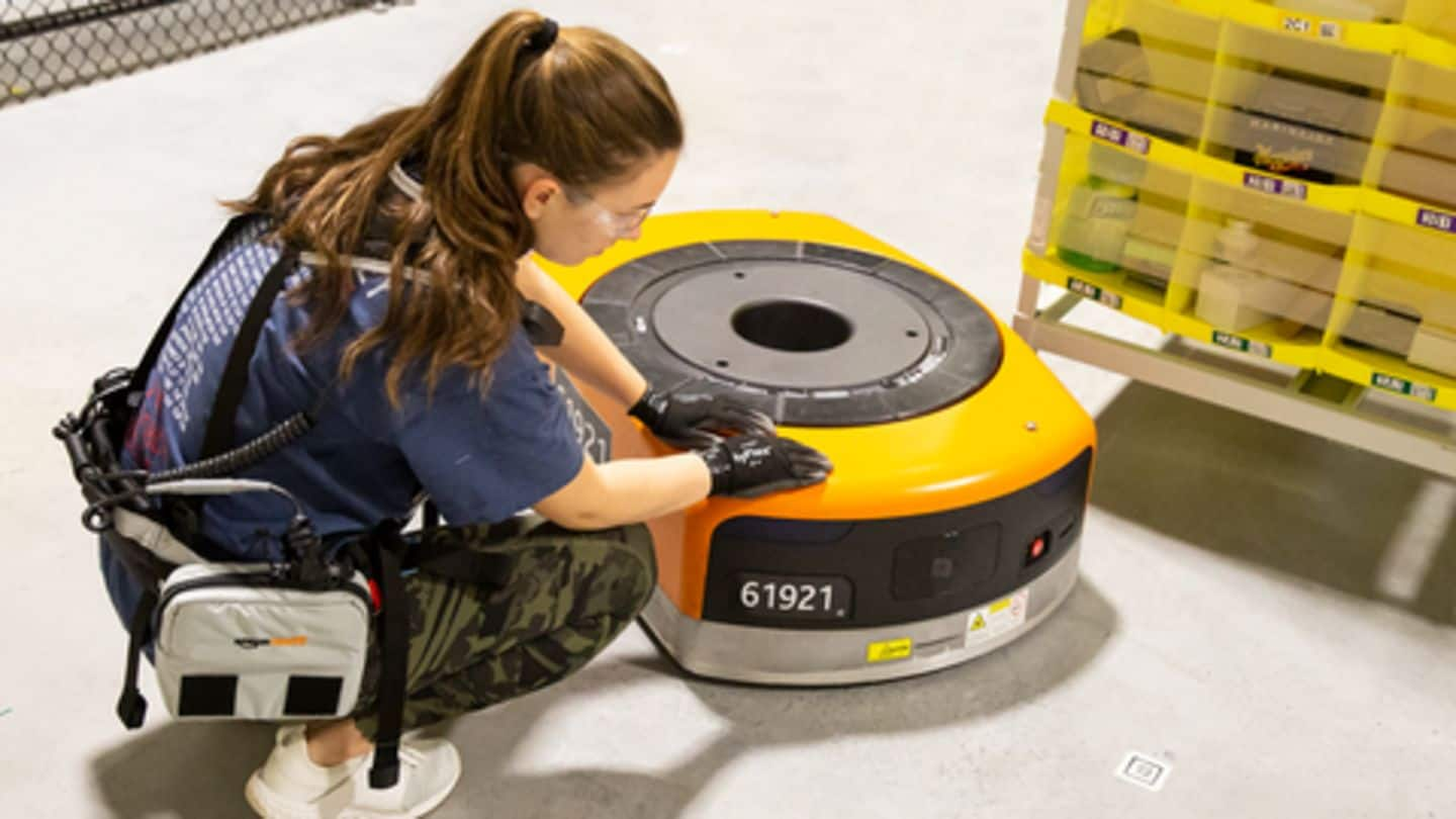 Amazon has built vests to protect workers from warehouse robots