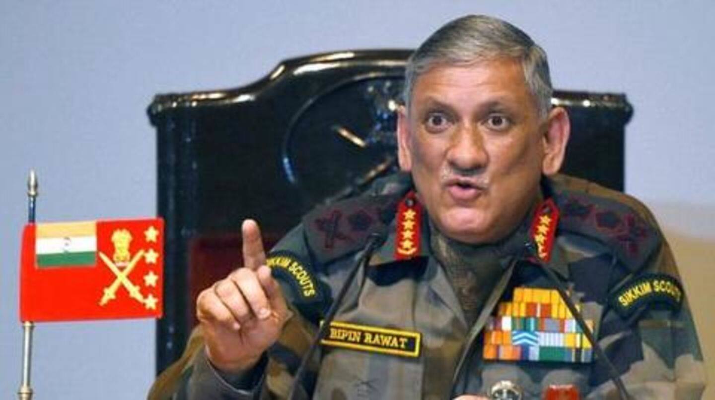 Indian Army chief says Taliban analogy doesn't apply to J&K
