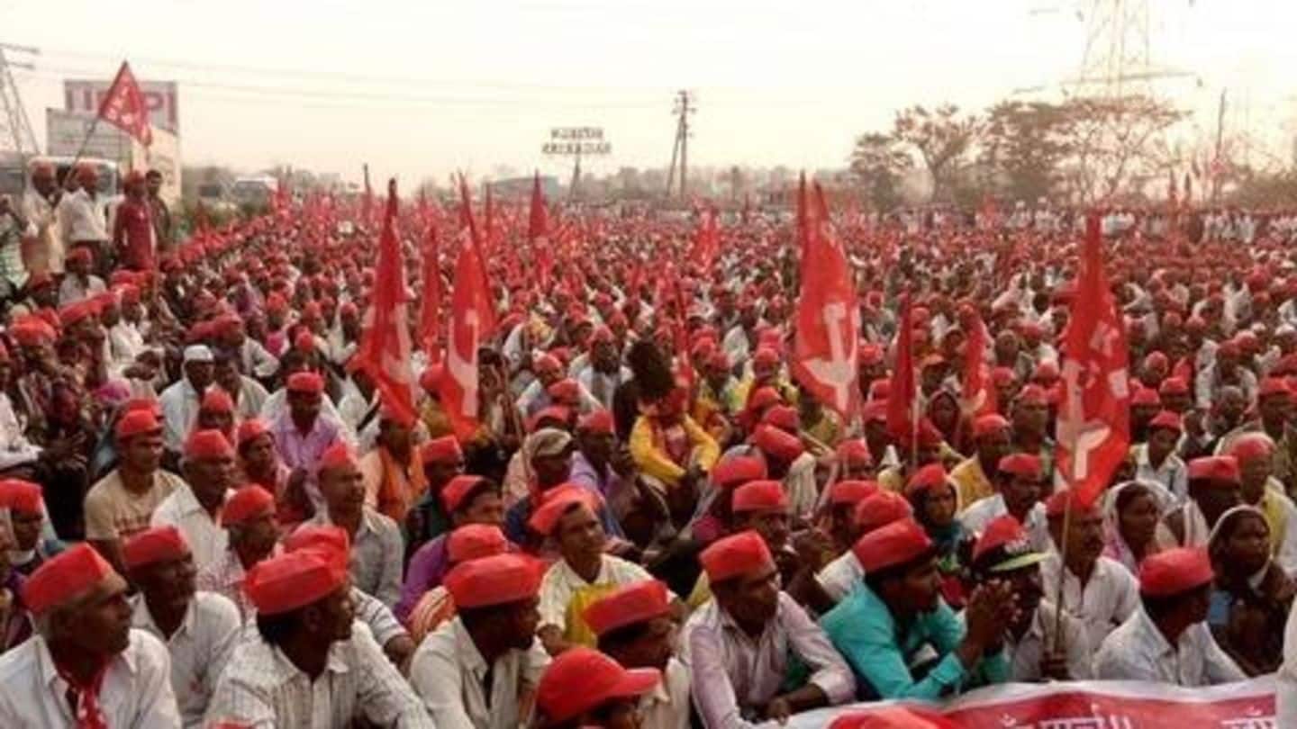 #AgrarianCrisis: Over one lakh farmers march on the Parliament