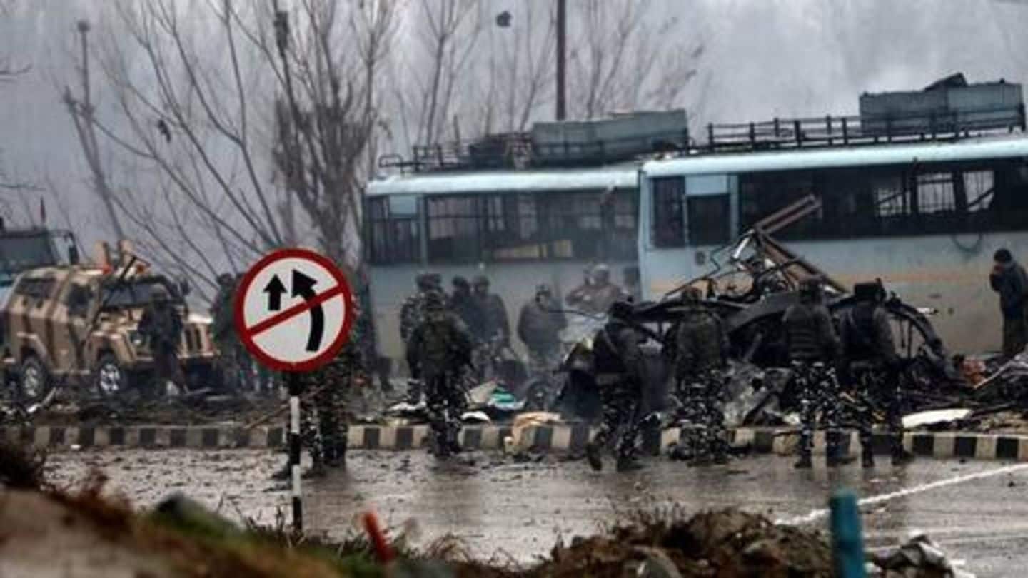 An SUV carrying 350kg of explosives had attacked the convoy An SUV carrying 350kg of explosives had attacked the convoy
