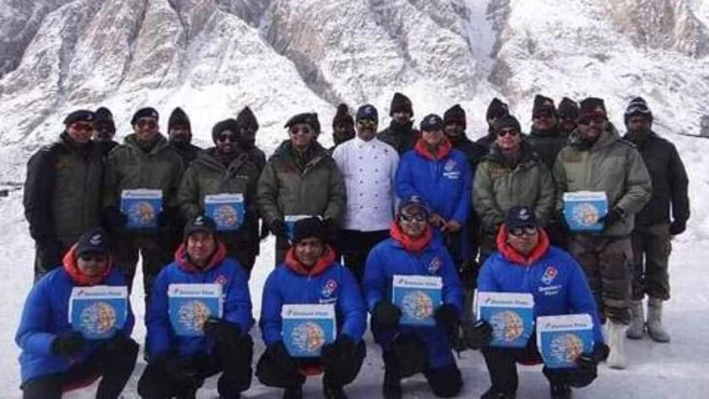 On Republic Day, Domino's delivered pizzas to soldiers at Siachen