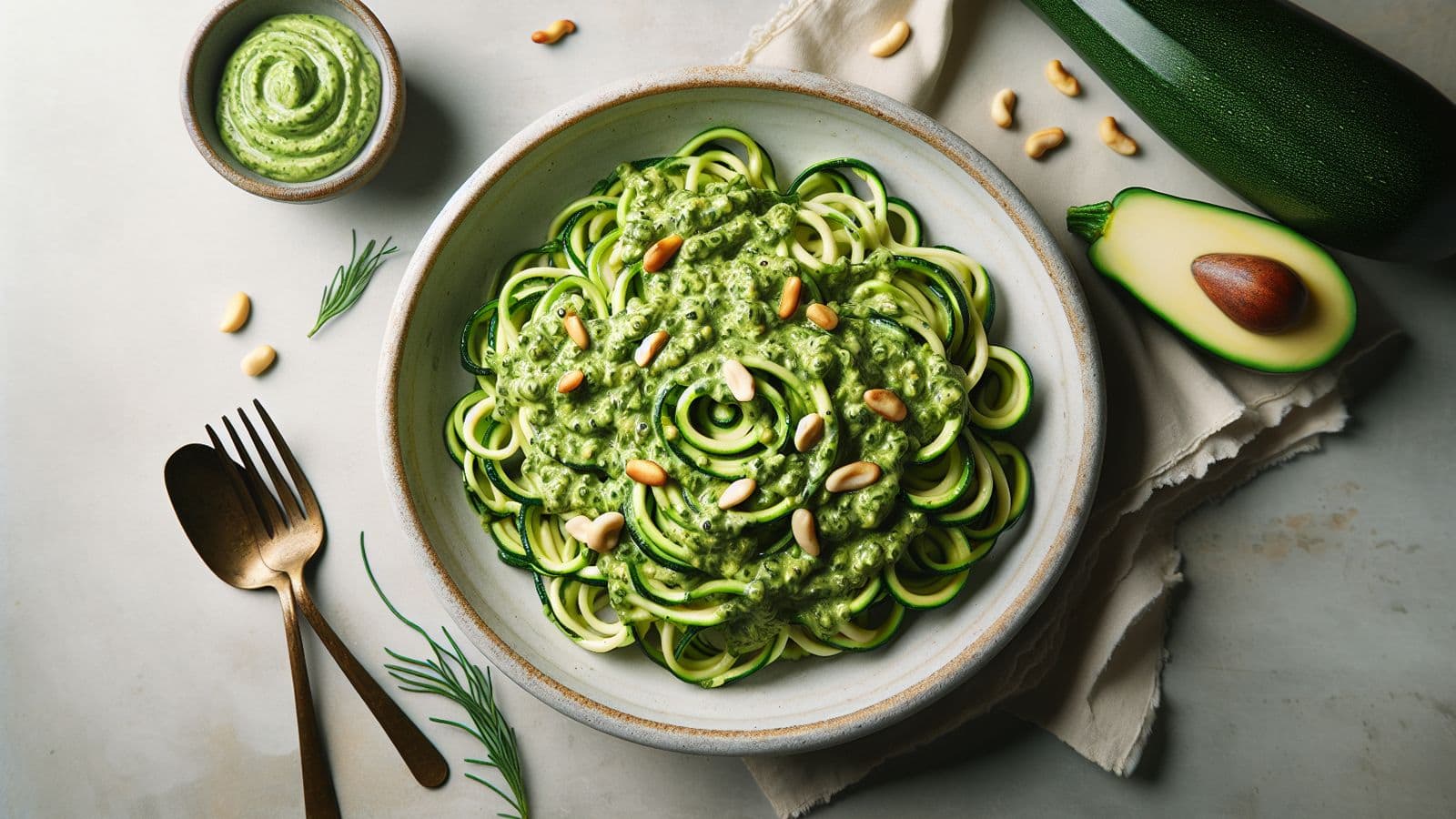 Membuat mie zucchini dengan pesto alpukat: Panduan lengkap