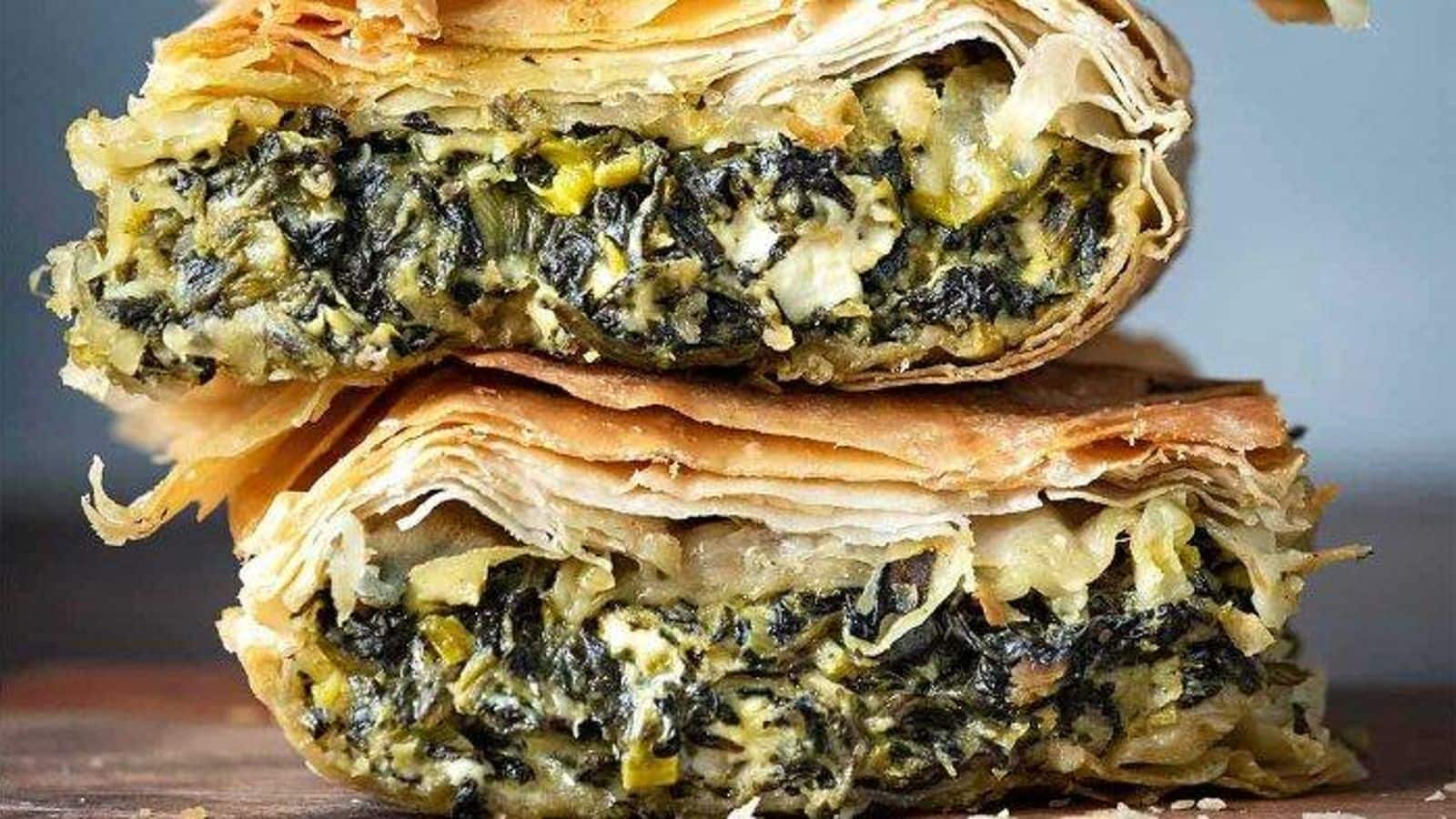 Panduan membuat spanakopita bayam dan feta ala Yunani