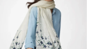 Gaya syal bordir untuk musim transisi