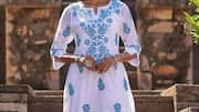 Tren bordir Chikankari dalam mode pesta India