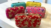 Clutch bordir tangan untuk perayaan India