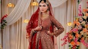 Warna metalik menghidupkan estetika busana pengantin India