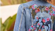 Transformasi jaket denim dengan bordir India