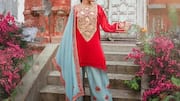Siluet tradisional dalam tren mode India modern