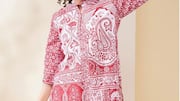 Desain paisley modern untuk busana perayaan