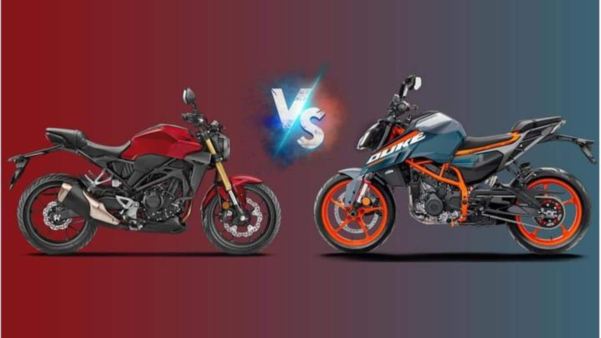 Perbandingan KTM 390 Duke 2024 dan Honda CB300R