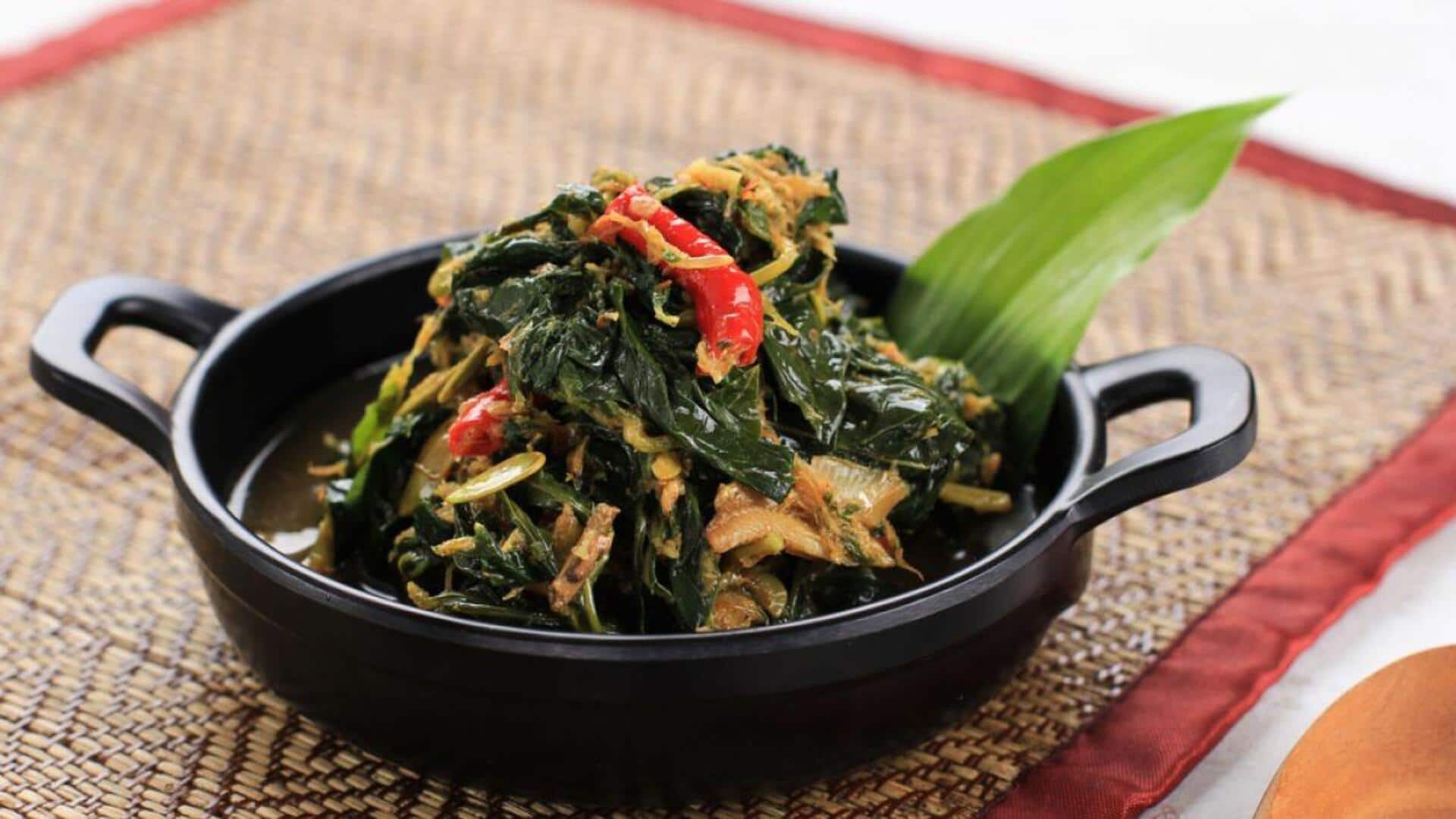 Menikmati Hidangan Vegetarian Indonesia dengan Perpaduan Daun Singkong