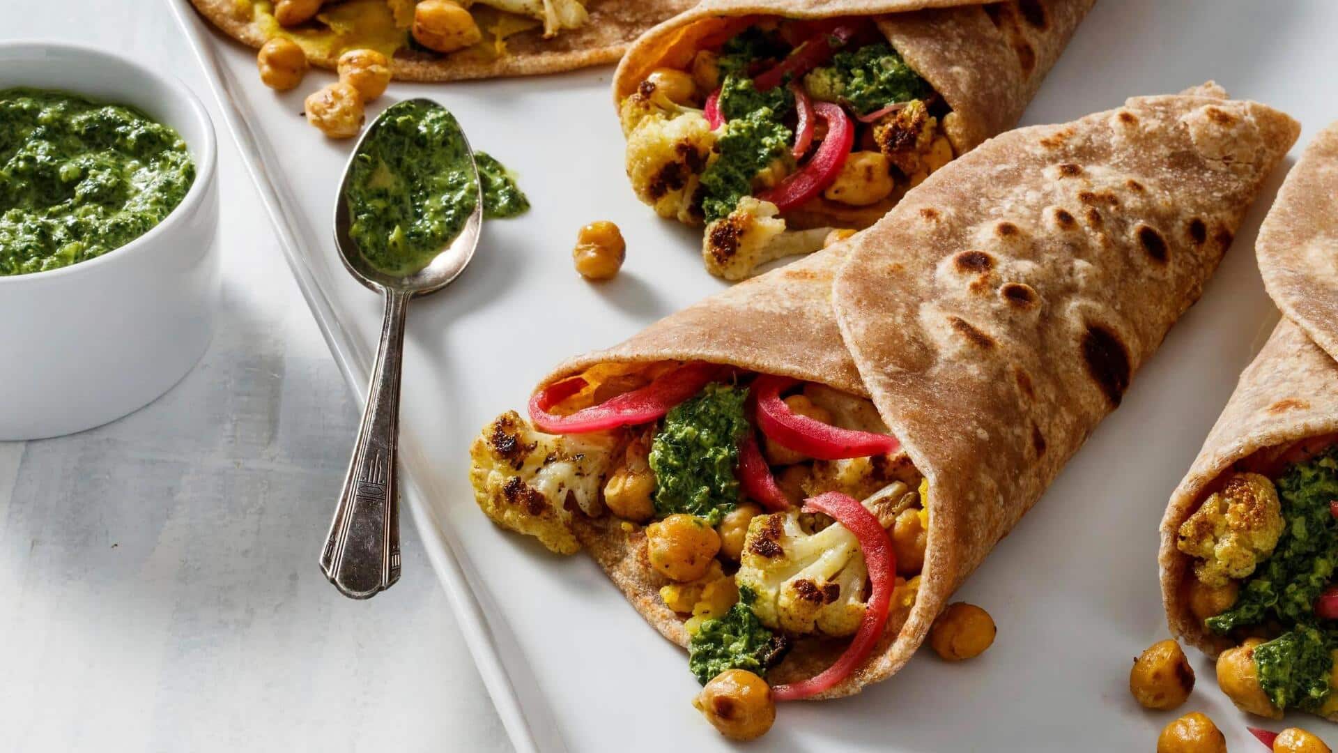 Membuat Wrap India dengan Isian Vegetarian
