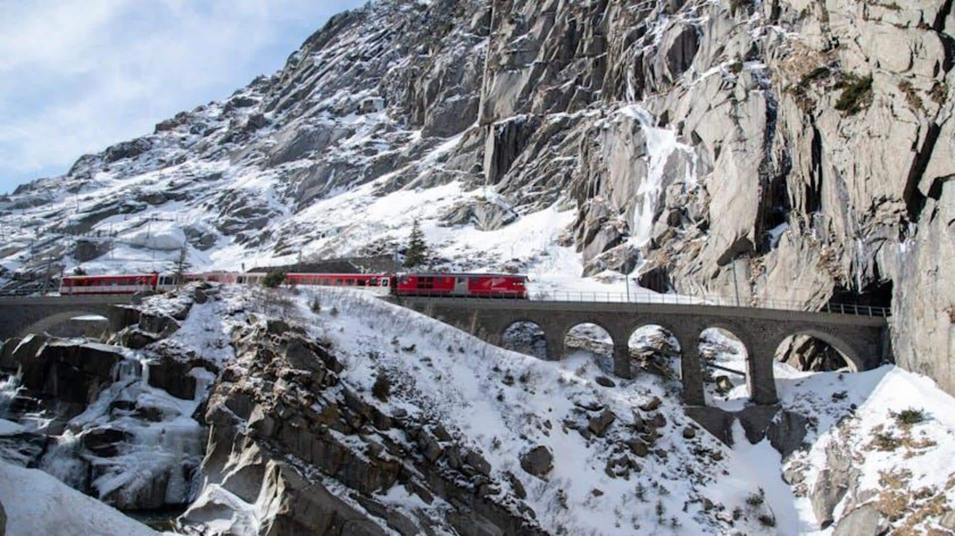 Rute Kereta Indah di Pegunungan Alpen Swiss