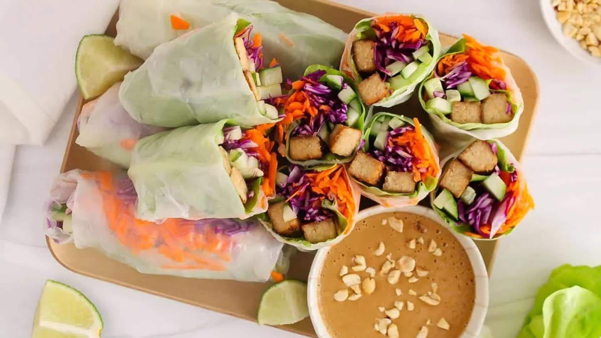 Isian Lezat selain Sayuran untuk Rice Paper Rolls