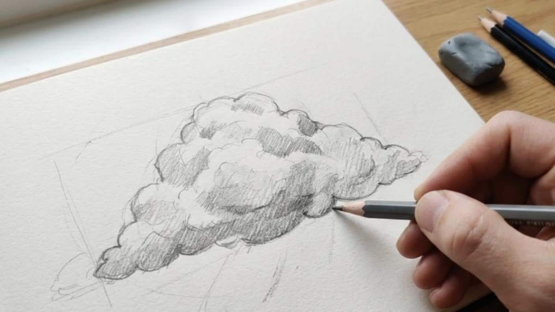 Cara Menggambar Awan yang Realistis dengan Pensil