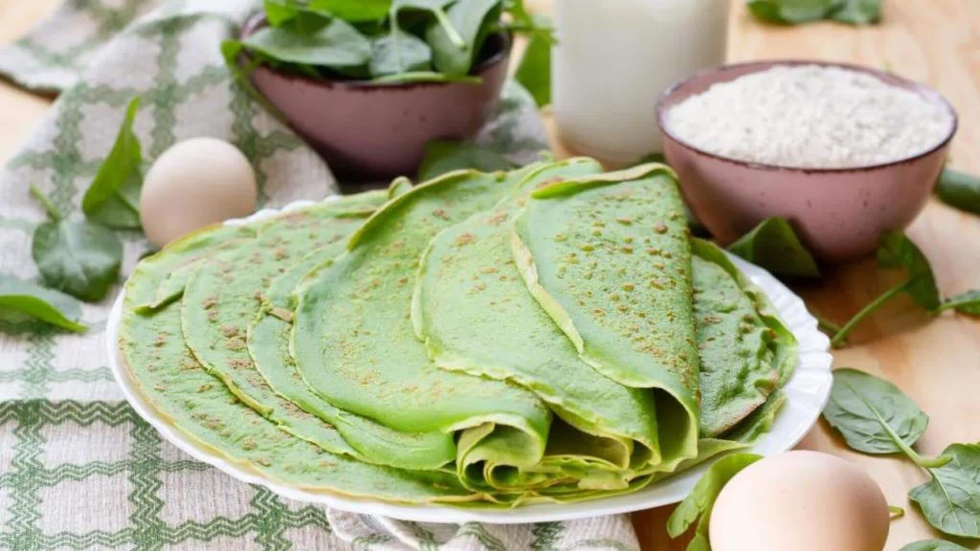 Mencicipi Sajian Krepes Gurih dengan Sentuhan Bayam Berbumbu