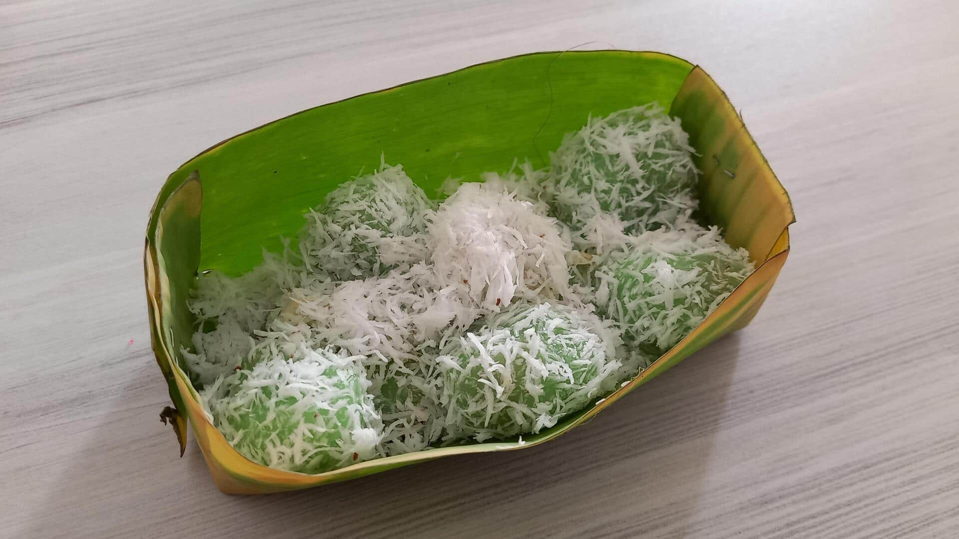 Panduan membuat Kue Klepon Pandan Vegan ala Indonesia