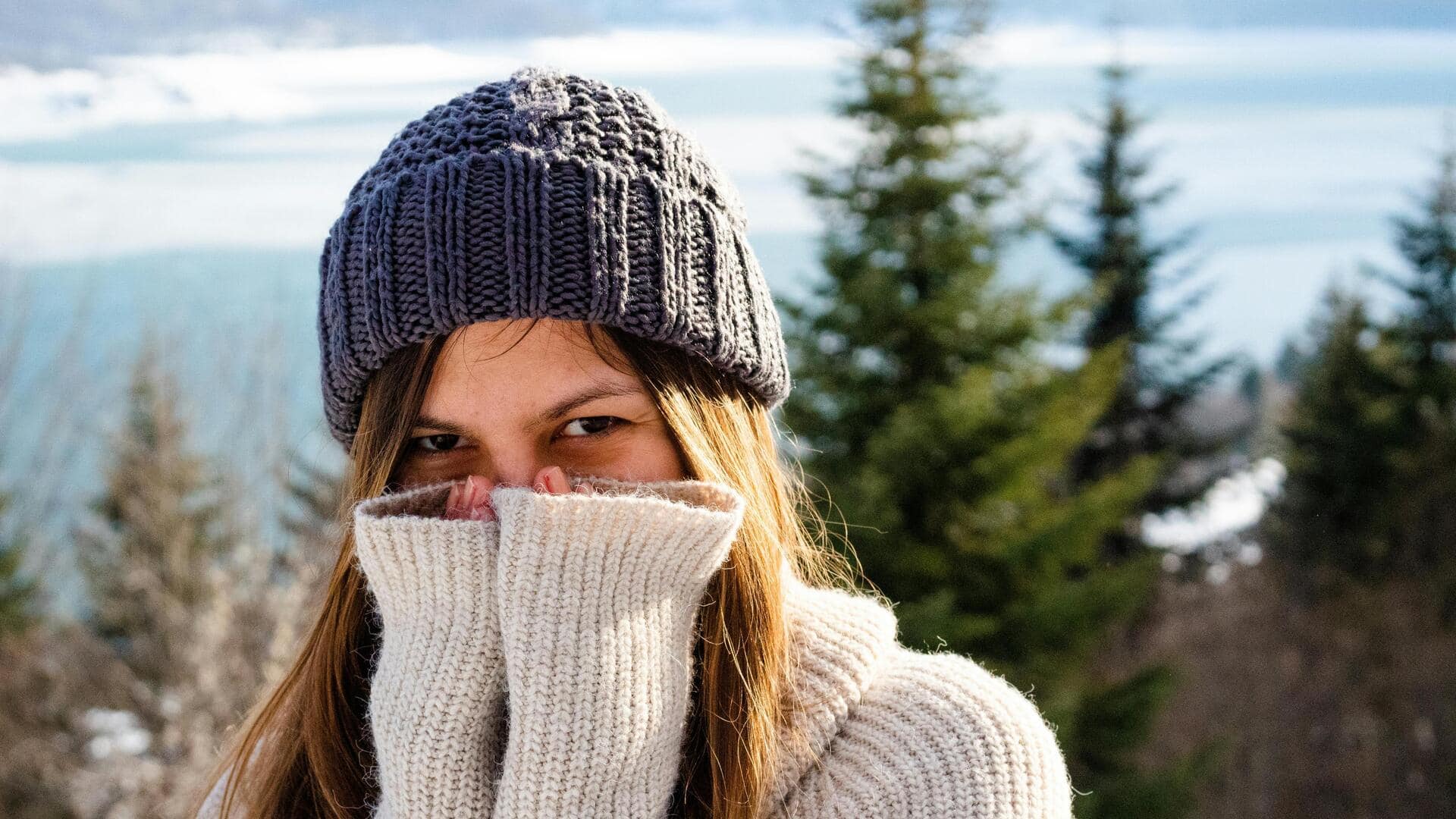 Topi rajut India bertekstur untuk musim gugur