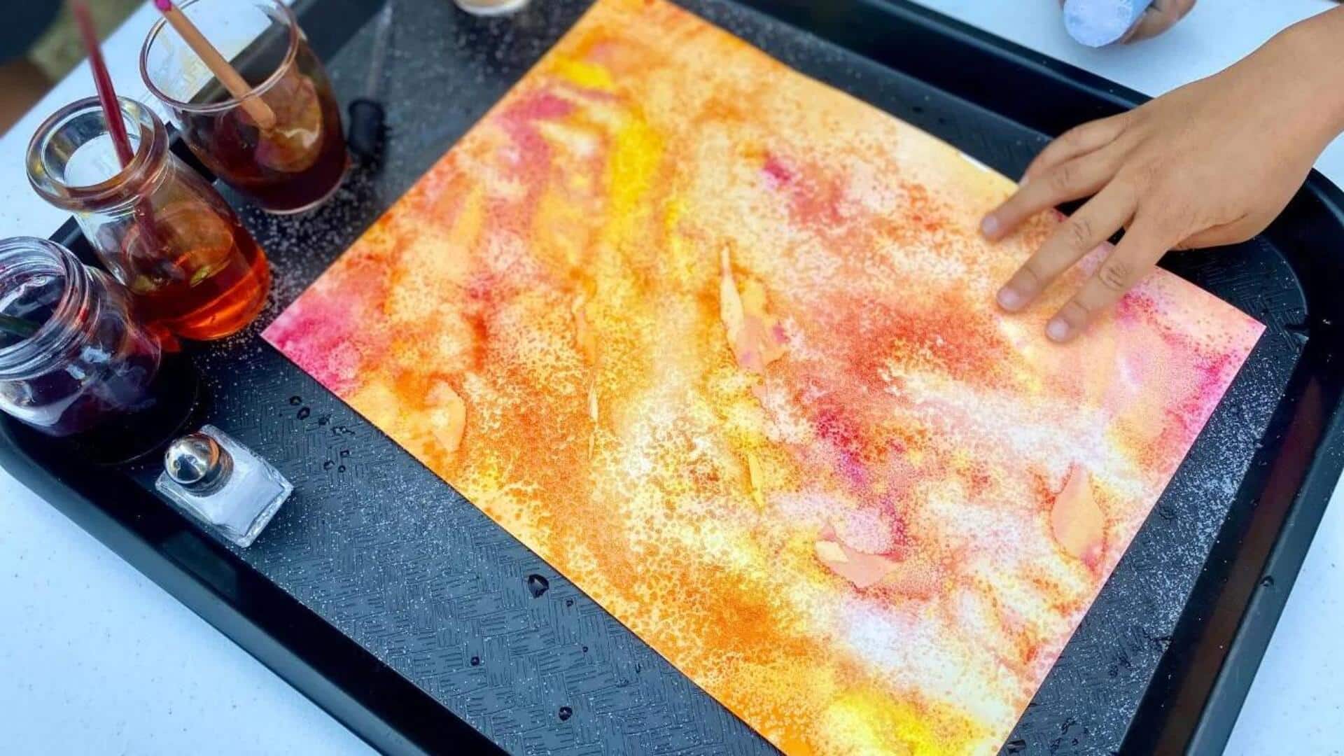 Lima Teknik Mengejutkan Menggunakan Garam untuk Efek Cat Air