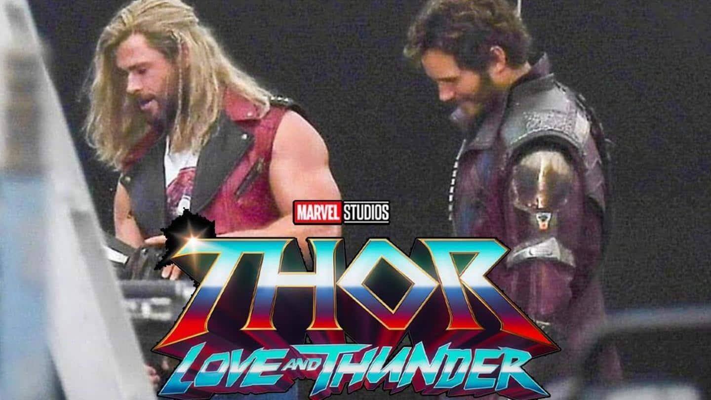 Chris Pratt dan Chris Hemsworth memakai kostum menarik di lokasi syuting 'Thor'