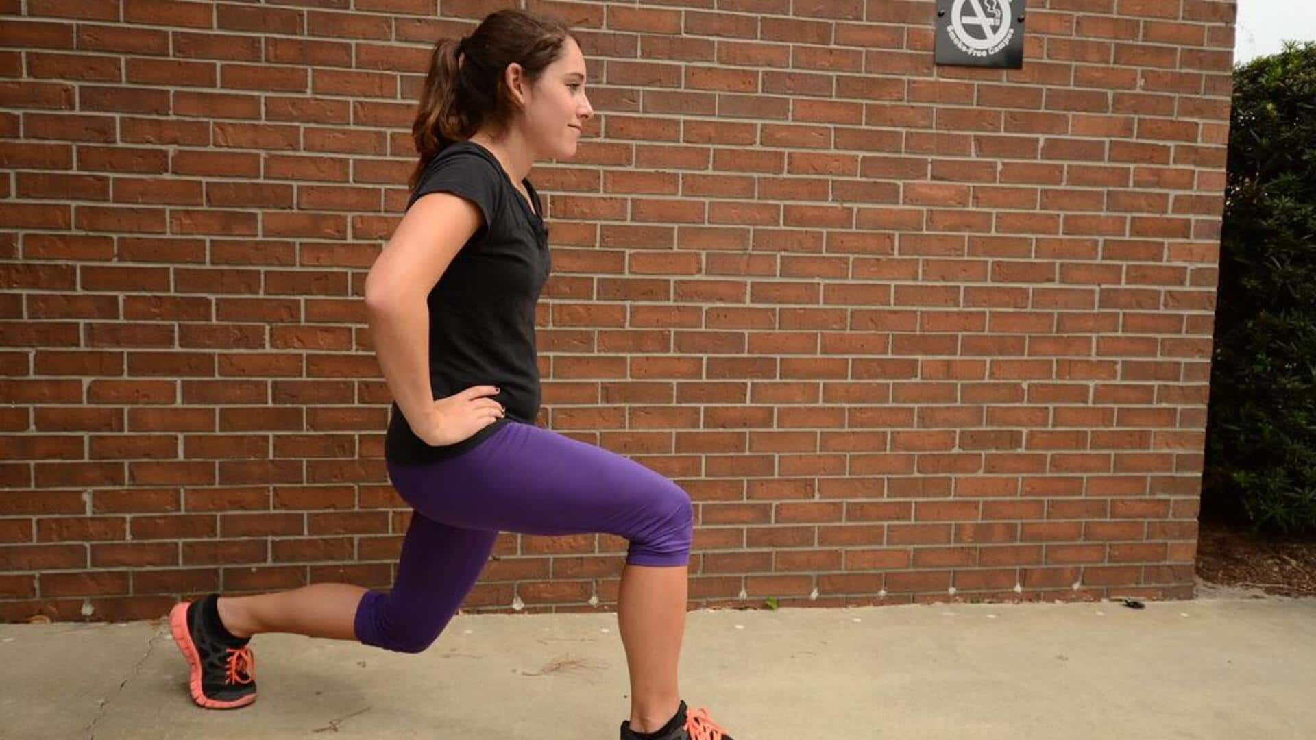 Memperkuat kaki dengan Front-foot Elevated Lunge