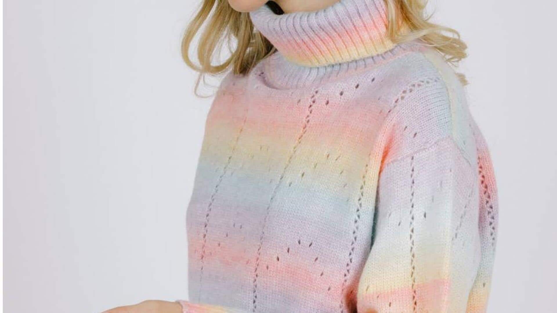 Lima cara sederhana untuk memadukan jumper pastel di musim dingin