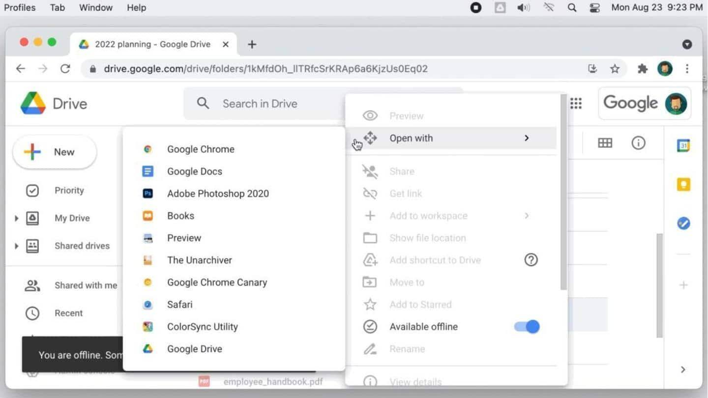 Akses offline menggunakan program yang diinstal komputer Anda untuk membuka file Akses offline menggunakan program yang diinstal komputer Anda untuk membuka file