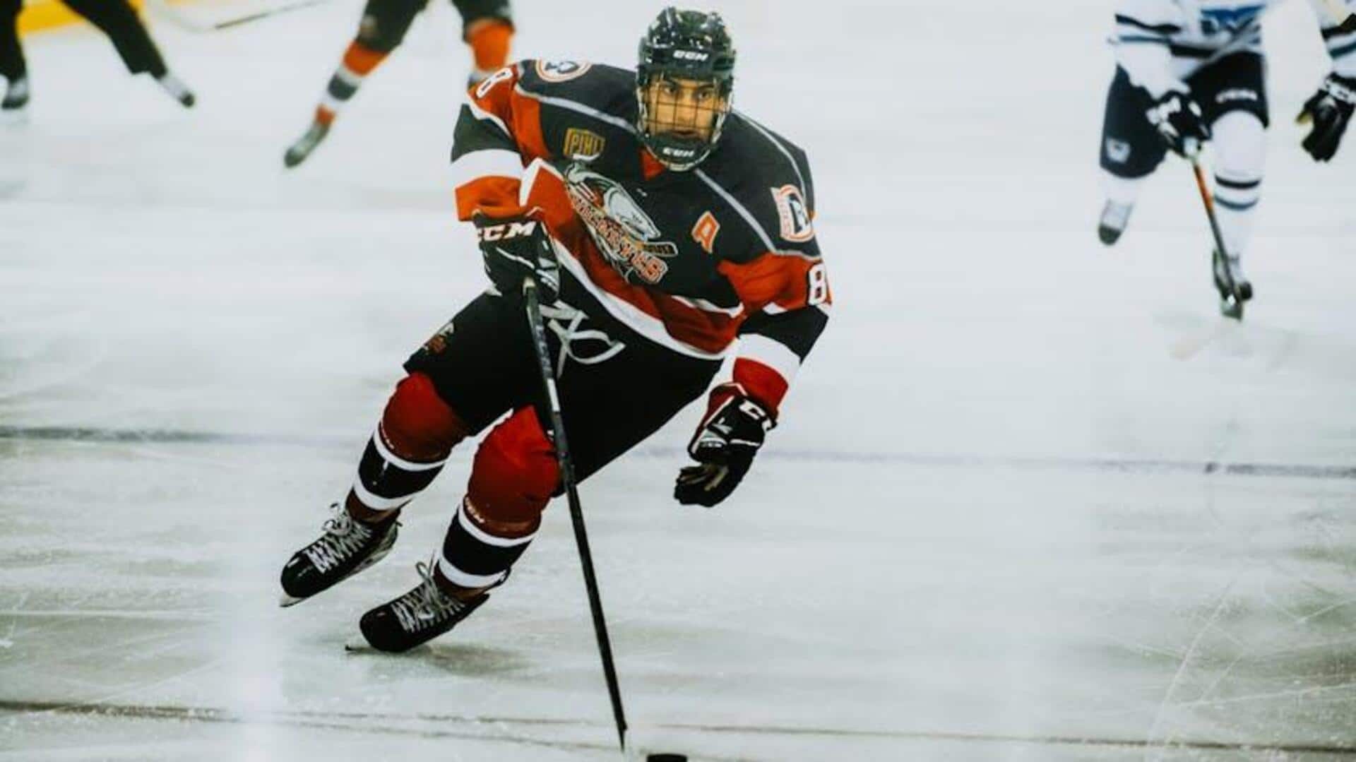 Makna garis biru dan merah dalam hoki es