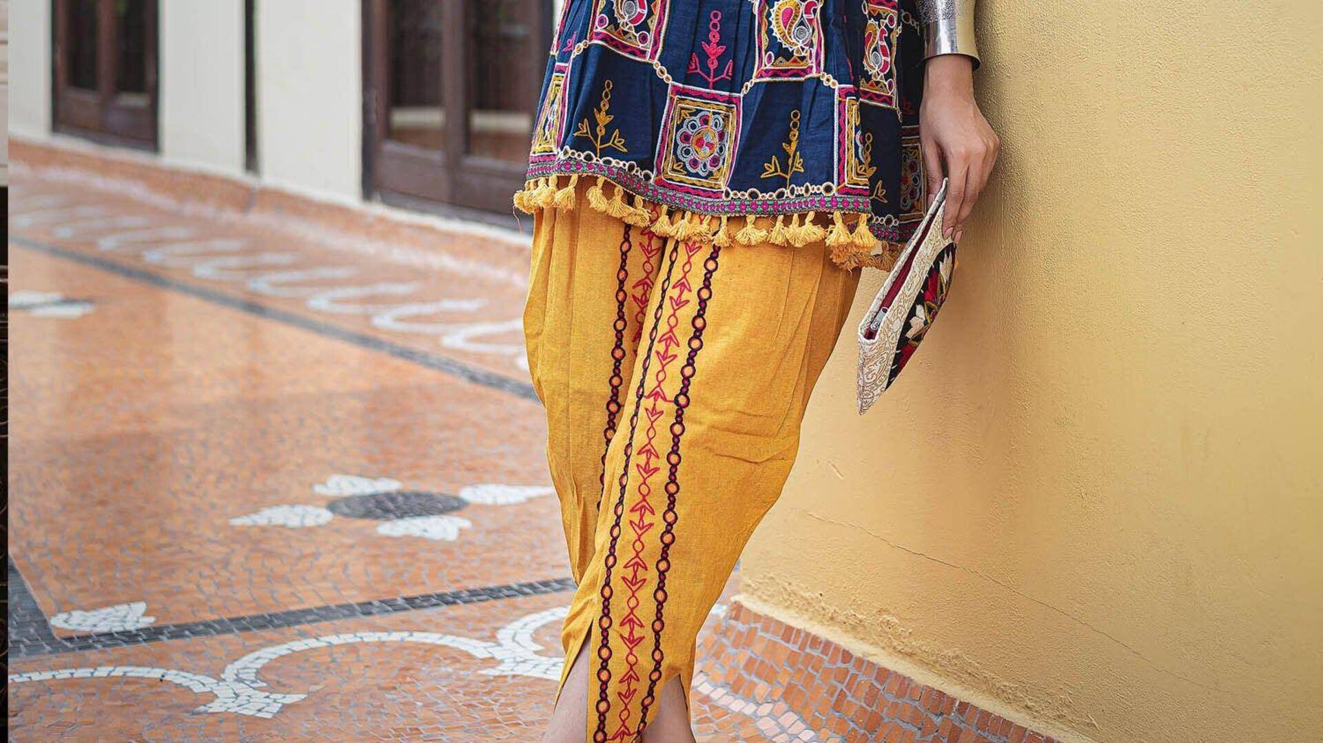 Gaya modern dengan dhoti yang elegan