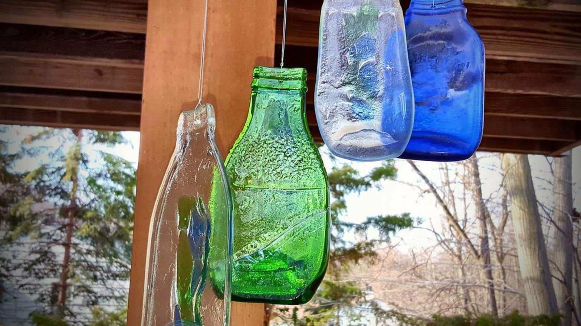 Seni jendela berwarna dari botol kaca bekas Seni jendela berwarna dari botol kaca bekas