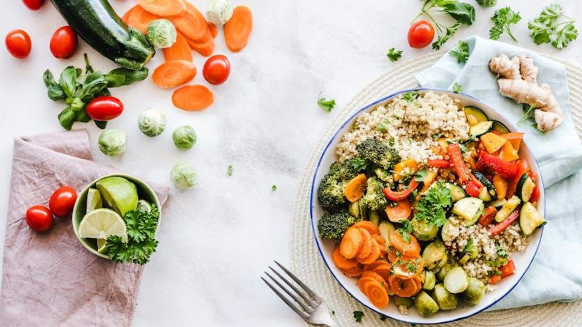 Sarapan Vegan Quinoa yang Tinggi Protein