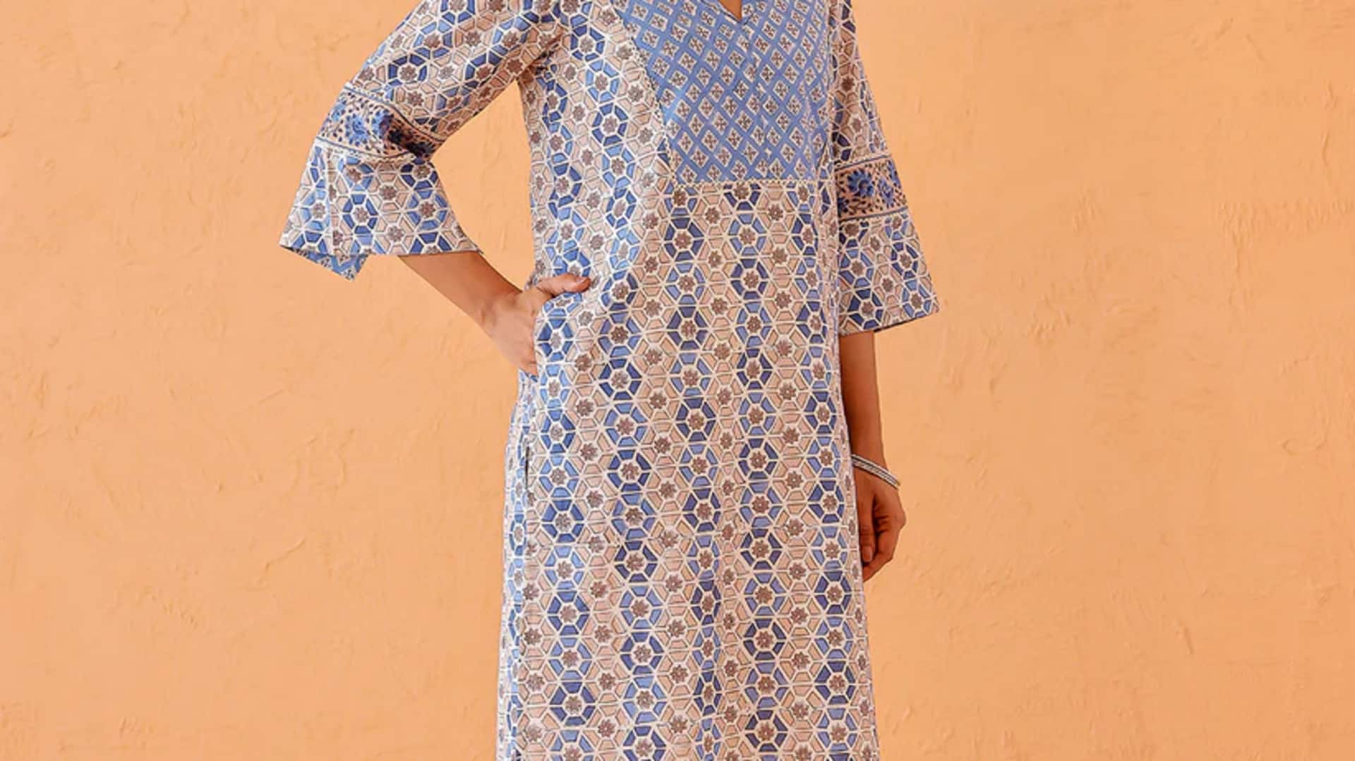 Cetak geometris berani untuk musim transisi India