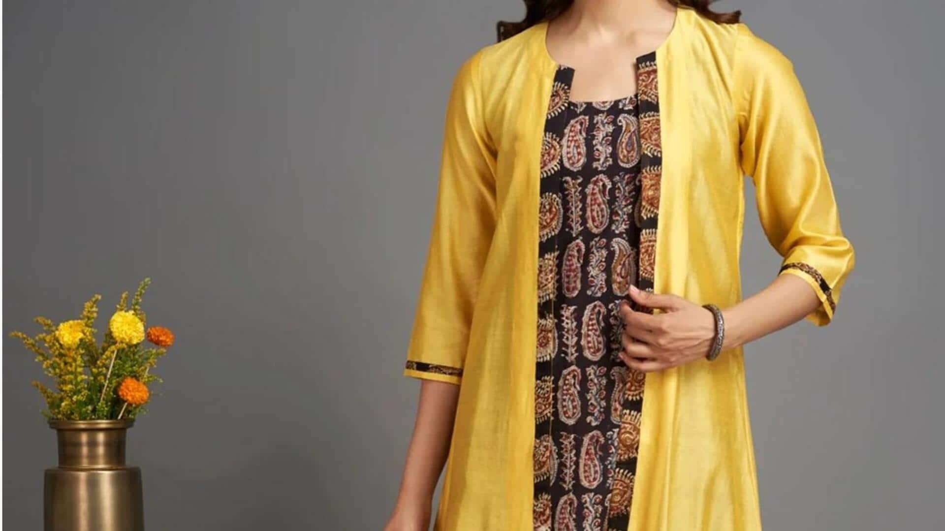 Jaket Chanderi untuk cuaca transisi di India