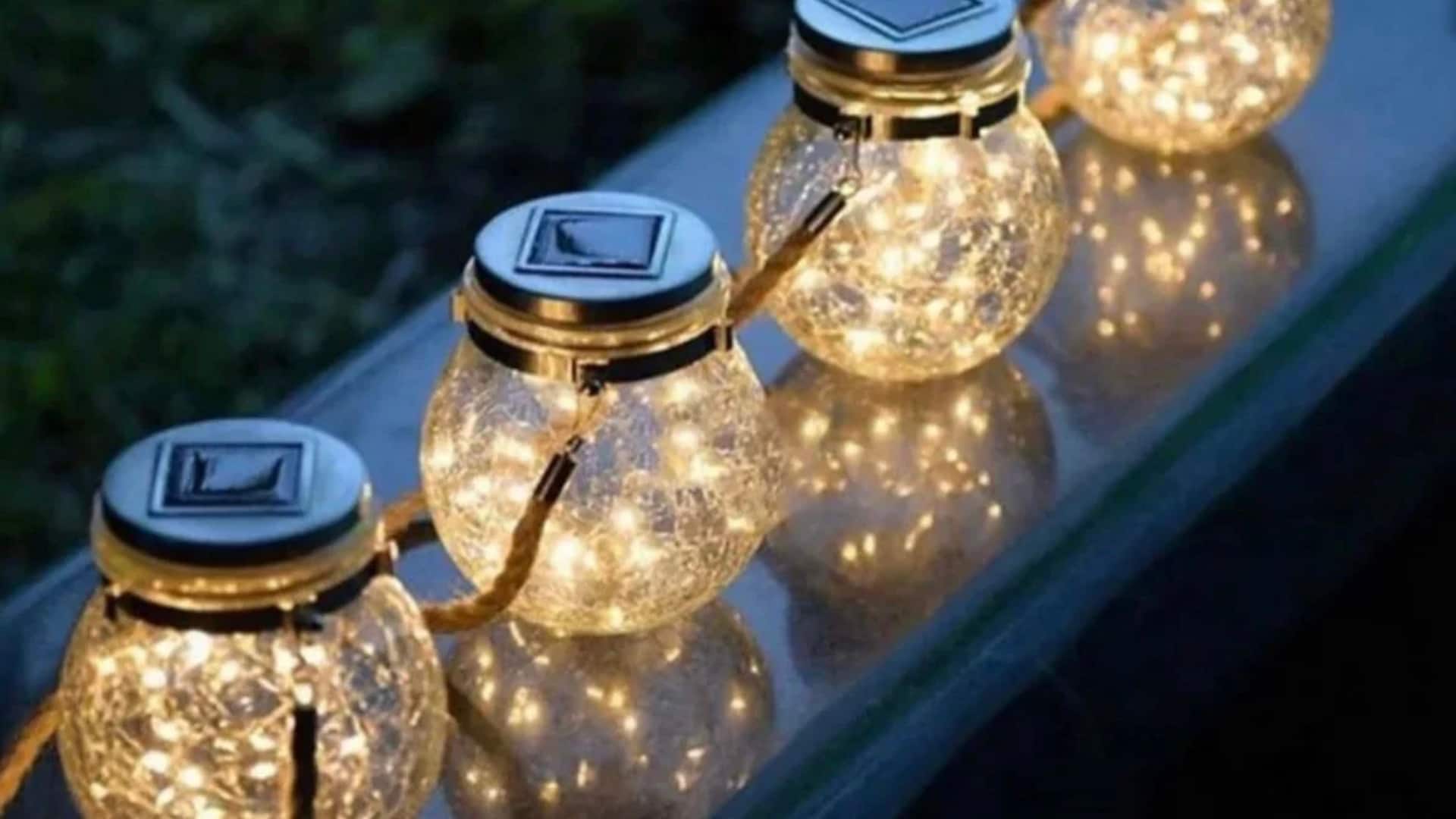 Menggunakan solar jar untuk penerangan dapur yang teratur