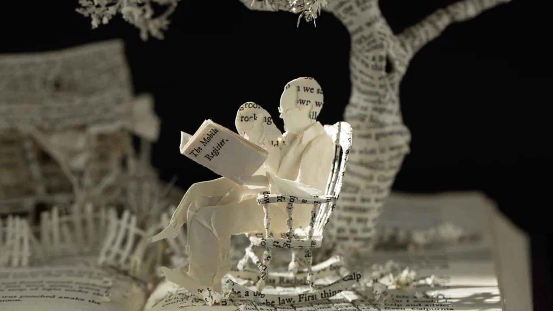 Seniman yang Mengubah Buku menjadi Karya Seni 3 Dimensi